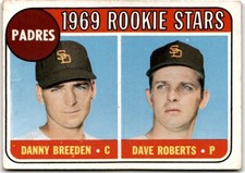 1969 Topps #536 Padres Danny Breeden Dave Roberts RC