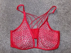 Victoria’s Secret Starburst Sujetador con tiras sin forro Lápiz labial rojo para mujer 38D - Imagen 1 de 5