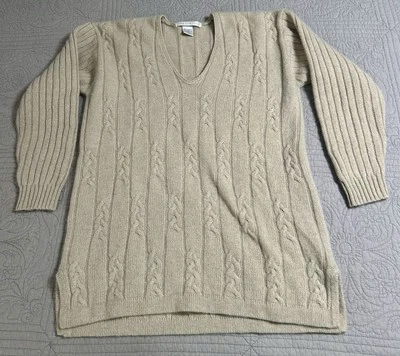 Suéter The Limited Vintage Damas Mediano Marfil/Beige Lana de Cordero Angora Foto 1 de 4