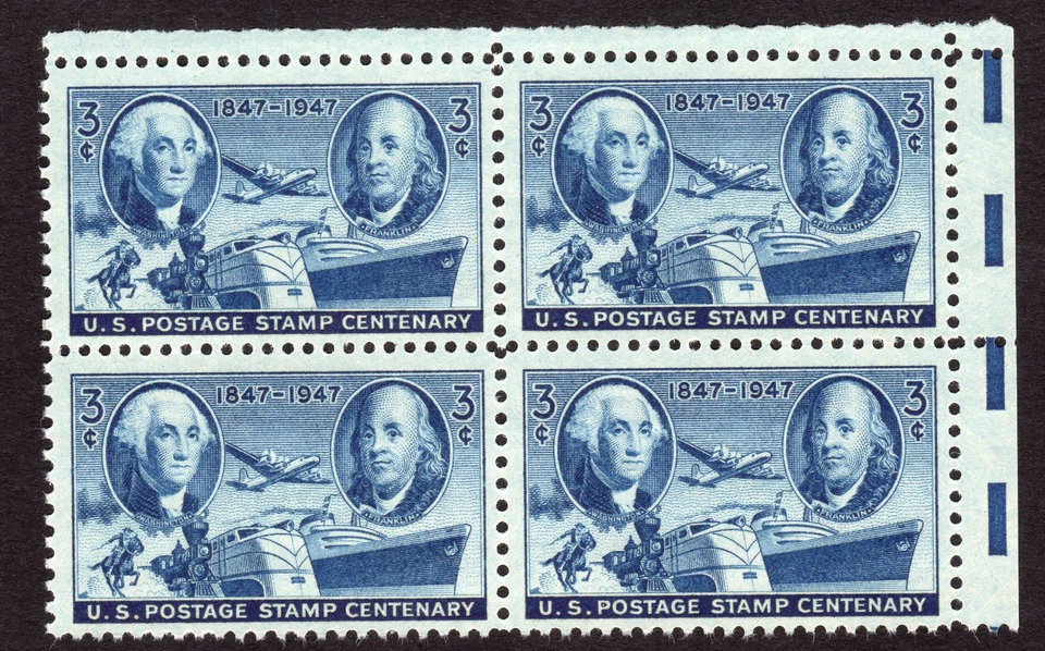 Scott #947 Washington & Franklin Centenary Block 4 Stamps - MNH UR - Image 1 of 1