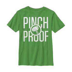 Boy's Marvel Thor Hammer Pinch Proof St. Patrick's T-Shirt - Picture 1 of 9