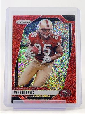VERNON DAVIS 2024 PANINI PRIZM FOOTBALL RED SPARKLE SP 49ERS Q3280 - Image 1 of 2