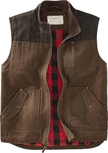Leggendario Gilet Whitetails Resistente come Buck, Lavoro Foderato in Flanella Colore Pelle Grezza Taglia L - Foto 1 di 4
