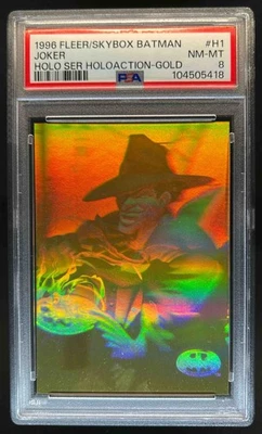 1996 Fleer /SkyBox Batman Holo Series Joker HoloAction Gold #H1 PSA 8 - Image 1 of 2