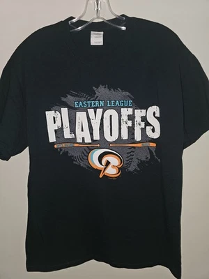 Camiseta Bowie Baysox 2012 Playoffs Grande Para Hombre Negra Gráfica Logo MiLB Foto 1 de 4