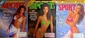 SPORT MAGAZINE SWIMSUIT ISSUES - LOT OF 3 - 1989, 1990, 1991 - CINDY CRAWFORD - Imagen 1 de 4