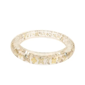 Authentic Louis Vuitton Bracelet Inclusion TPM Bangle Clear Gold M65202 Used F/S - Picture 1 of 10