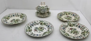 Rare Pattern 1840's Copeland & Garrett New Fayence, Tureen, Soup Bowl & Plates - Picture 1 of 24