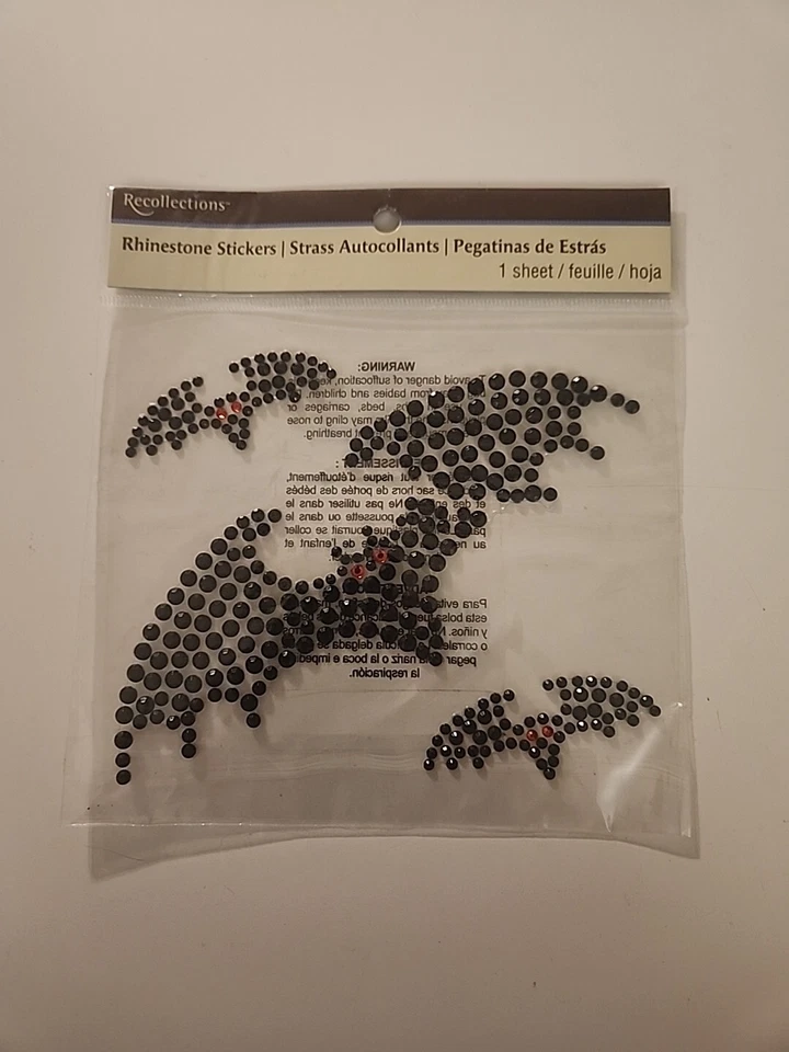 Recollections Bats 3 PC Halloween Scrapbooking stickers - Image 1 of 1