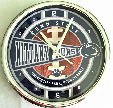 Penn State Nittany Lions University Park PA Round Wall/Shelf Clock in Ex. Cond Cover