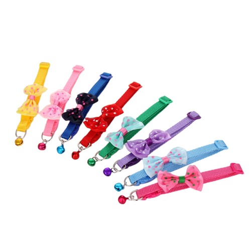 VETEMENTS 8 pezzi fiocco gatto collare gatto fiocco gatto cravatta collare cucciolo collana gioielli