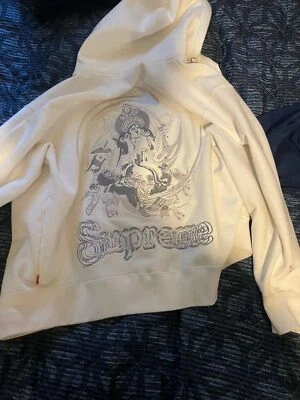 supreme white zip up - Image 1 of 4