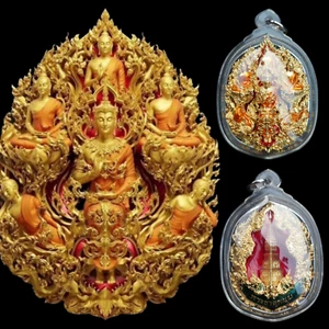 Colgante Amuleto Reliquias Budistas Milagro de Buda de Oro Tailandés Phra Yamaka Patiharn - Imagen 1 de 7