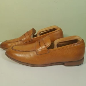 Barker Ledley Cedar Deer Skin Loafer Shoes UK 8.5G Slip On - Picture 1 of 13