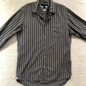 Tommy Hilfiger Custom Fit Button Shirt Mens Size Small Long Sleeve Gray - Picture 1 of 13