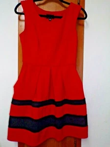 BY & BY Red/Black Sleeveless *Cute* Dress - Size M - Imagen 1 de 8
