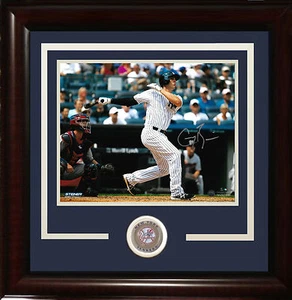 Greg Bird signed 8x10 1st HR photo framed Yankees coin autograph Steiner COA - Picture 1 of 4