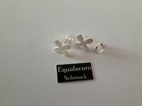 Blume Blüte Ohrstecker 925er Silber Gebürstet Symbol Schmuck - NEU