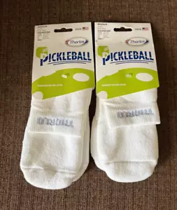 NEW BUNDLE OF 2 THORLOS PICKLEBALL SOCKS MINI CREW UNISEX MEDIUM - Picture 1 of 5