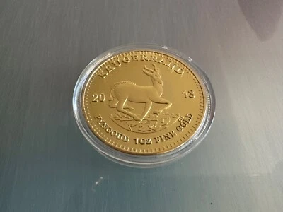Krügerrand Gedenkmünze 2013 - Vergoldet im Kapsel - Geschenk - Deko - Medaille - Bild 1 von 4