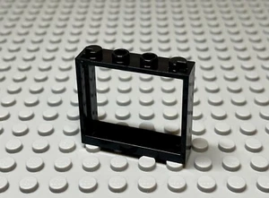Lego Window 1x4x3 No Shutter Tabs Part 60594 Black (No Glass) (Qty. 1) - Picture 1 of 2
