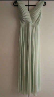 Abendkleid, Brautjungfernkleid, Festkleid, Hochzeit lang, Mint grün, Gr. S, Eva  - Bild 1 von 4