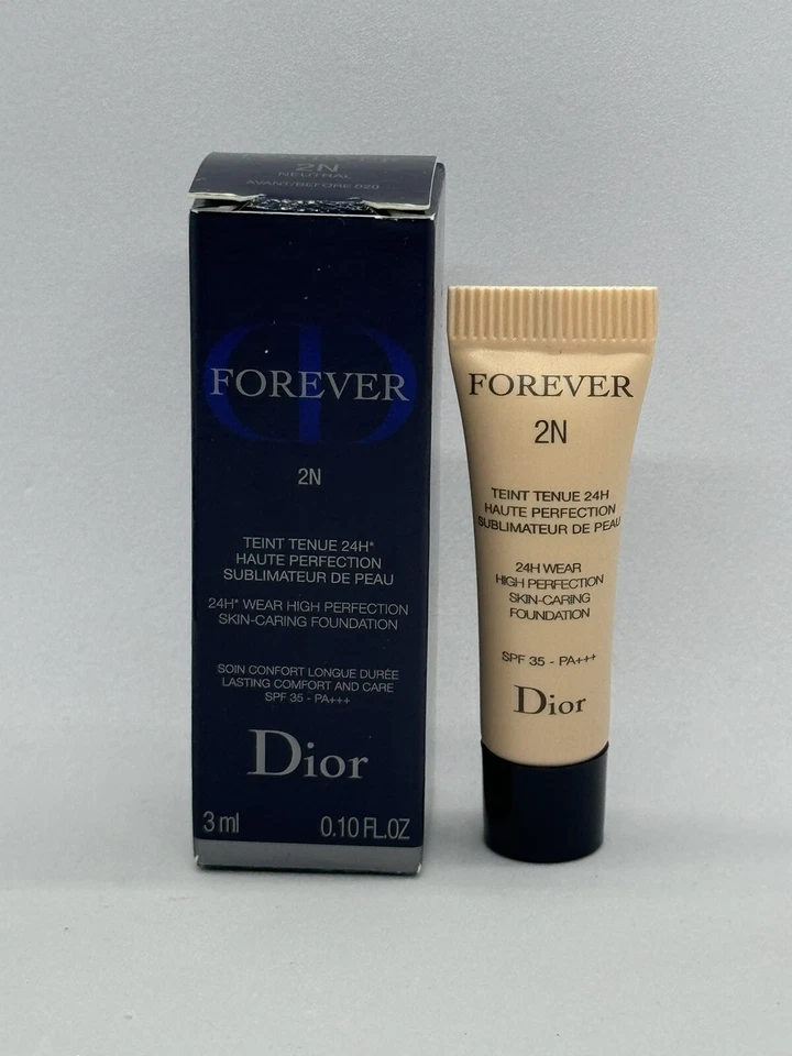 Dior Forever Makeup Foundation 2N 3 ml neu im Karton LSF 35 24 Stunden getragen (Minigröße)