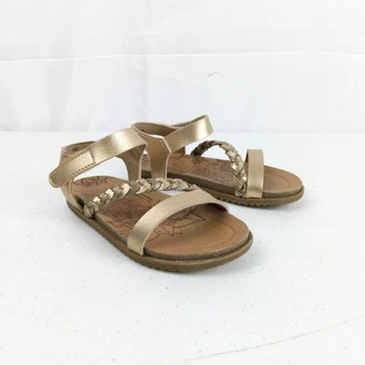 Sandalias Blowfish Malibu para niñas pequeñas talla 9 correa trenzada dorada imitación cuero Foto 1 de 4