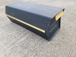Vintage Sears Roebuck Contemporary Mid-Century Modern Mailbox Black Gold Preown - Picture 1 of 24