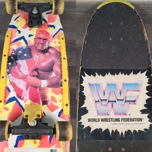 Vintage 1991 WWF WWE Wrestling Superstars Hulk Hogan Skateboard Yellow Rare - Picture 1 of 16