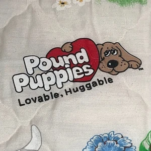 Vintage 1985 Pound Puppies Twin Bettdecke Tagesdecke Tonka selten Hunde gesteppt - Bild 1 von 24