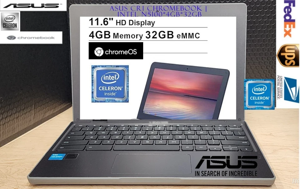 Chromebook resistente Asus 11,6" CR1 CR1100CK* CPU Intel N5100 | 4 GB DDR4 | 32 GB Foto 1 de 4