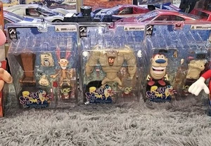 Lot of 3 Ren and Stimpy Action Figures Palisades Toys Shaven Yak Nickelodeon - Picture 1 of 4
