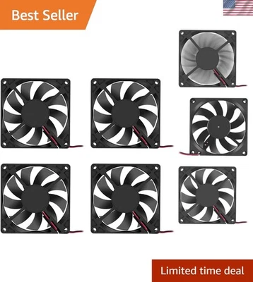Reliable 4-Pack 80mm x 15mm Cooling Fans - 12V, Easy Installation for Desktops - Image 1 of 4