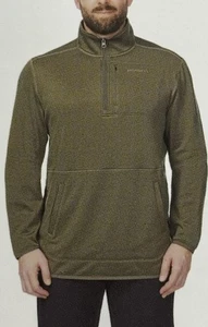 Merrell Mens Green Long Sleeve Pockets 1/4 Zip Fleece Pullover Jacket Size S - Picture 1 of 2