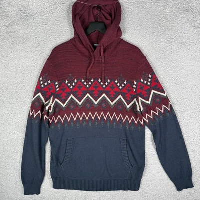 Sudadera con Capucha American Eagle Fair Isle Suéter Nórdico Para Hombre Pullover Mediano Azteca Foto 1 de 4