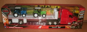 1/32 Scale Peterbilt 387 Farm Tractor Semi Truck Tractor Trailer  (23") New-Ray - Picture 1 of 5