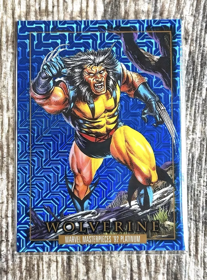 2024 MARVEL MASTERPIECES 1992 '92 PLATINO WOLVERINE AZUL TRAXX HOLO PARALELO 94 Foto 1 de 2