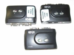 Pack de 3 commutateurs KVM compacts Ext Tripp Lite B004-VUA2-K-R 2 ports USB - Photo 1/4