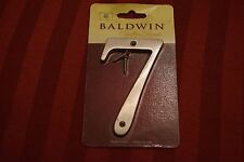 Satin Nickel 4"  House Address Number Baldwin #7