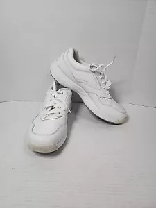 Men's Rockport Pro Walker White Leather Sneakers Shoes Size 10M - Picture 1 of 5