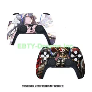 Set of 2 Overlord Anime Momonga Ainz Albedo SKIN STICKER DECAL PS5 Controller - Picture 1 of 1
