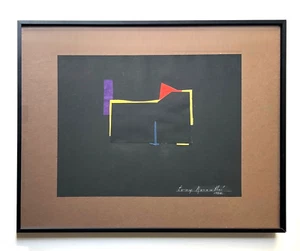 Tony Rosenthal 1988 handsigniert datiert Unikat Collage gerahmt - Bild 1 von 8