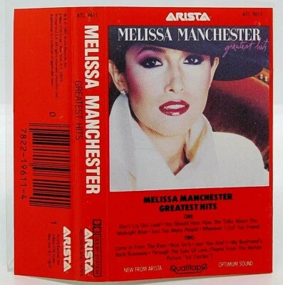 Cassette Melissa Manchester Greatest Hits 1982 Arista Records ATC 9611 - Image 1 of 2