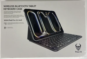 Wireless Bluetooth Keyboard Case for iPad Pro 11" Silver 2024 M4 4th, 5th, 6th - Picture 1 of 6