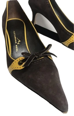 Zapatos de salón Alexandra Neel para mujer punta marrón tacón con púas EE. UU. 5,5 euros 36,5 Foto 1 de 4