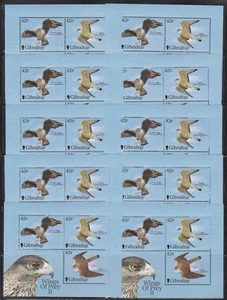 Dealer lot 10 x Gibraltar Wings Of Prey II, Falcons (2000) MNH - Picture 1 of 1