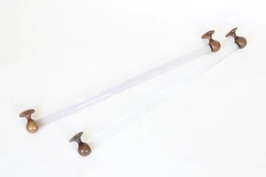 antique glass towel holder | victorian towel holder bronze vtg bathroom deco - Picture 1 of 21