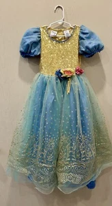 Sequins Theater Gold And Blue Fairytale Gown - Picture 1 of 8