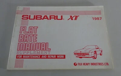 Arbeitsrichtzeiten/Manual de Taller Subaru XT Stand 02/1987 - Imagen 1 de 4
